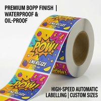 Label Botol Minuman Energi, Stiker Vinyl Tahan Dingin, Tahan Air, Anti Kondensasi Untuk Penandaan Merek Minuman Olahraga