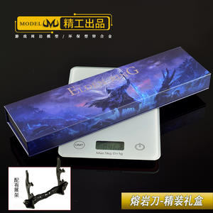 Bague <span class=keywords><strong>Elden</strong></span> Lame Magma de 30cm, coffret cadeau de luxe avec présentoir, réplique de sculpture 3D en métal intégral, accessoire de cosplay, cadeau de collection - Product Image 2