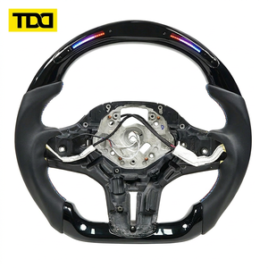 Volante TDD Piano Black con Empuñadura de Cuero Negro Liso Compatible con BMW G20 G30 Personalizado - Product Image 1