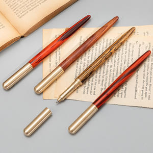 Ensemble de stylos de luxe de haute qualité, logo gravé sur mesure, stylo en bois brut - Product Image 2