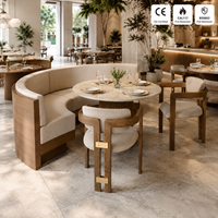 Ensemble de banquettes de restaurant personnalisées ignifuges et rembourrées, prix d'usine, style vintage, durables et éco-responsables pour l'intérieur