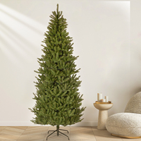 Sapins de Noël fins pré-éclairés, prix usine EXW, vente en gros, mélange PVC et PE, haute qualité