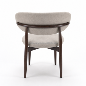 Fauteuil d'appoint confortable en lin naturel de qualité supérieure, <span class=keywords><strong>chaise</strong></span> longue rembourrée respirante et écologique pour un salon douillet - Product Image 6