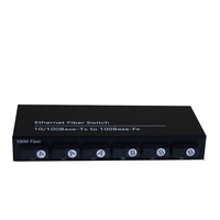 Convertisseur de média fibre optique Gigabit 10/100M RJ45 Ethernet 6 ports pour usine