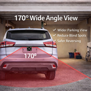 กล้องมองหลังรถยนต์กันน้ำ IP68 พร้อมไฟ LED 4 ดวง ความละเอียด 480TVL CCD กล้องถอยหลังมองกลางคืน มุมกว้าง 150 องศา CVBS สำหรับรถยนต์ OEM - Product Image 4