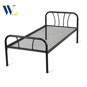 Металлическая черная односпальная кровать, мебель для взрослых - Product Image 1