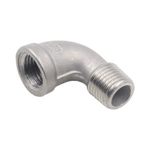 Acero inoxidable galvanizado 90 grados macho hembra codo superficie lisa BSPT NPT para bajo para aceite químico <span class=keywords><strong>Gas</strong></span> cabeza de <span class=keywords><strong>agua</strong></span> - Product Image 1