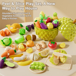 Set di Giocattoli Ecologici Personalizzati per Bambini, Frutta e Verdura da Tagliare per Giochi di Ruolo - Product Image 2