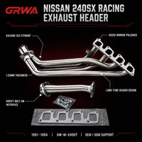 Collecteur d'échappement GRWA en promotion pour Nissan 240SX KA24DE S13 1991-1994, en acier inoxydable SS201 poli miroir, 1,25 mm