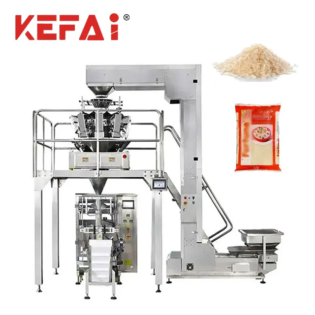 Máquina de embalaje de pesaje de arroz de gránulos automática de calidad KEFAI 1KG 5KG equipo de embalaje de sellado de bolsa