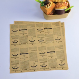 Papel Deli para envolver de grado alimenticio de alta calidad con logotipo Color marrón 40Gsm Papel a prueba de grasa para sándwich de pollo - Product Image 6