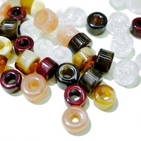 Perles acryliques de 812 mm à grand trou et trou droit, accessoires de bijouterie, garnitures de vêtements, fournitures pour sacs, vente en gros