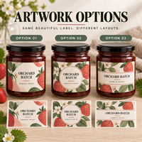 Étiquette autocollante personnalisée en vinyle pour bocaux de confiture, emballages alimentaires et impression de logo de marque privée avec illustration