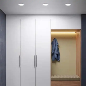 LED ultra-fino luz embutida luz do painel 9w12w circular quadrado engenharia alumínio luz de teto escondida - Product Image 5