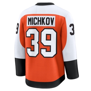 Vente en gros de maillots de hockey sur glace américains brodés Philadelphia Flyers # 39 Matvei Michkov # 11 Travis Konecny Uniforme de Hockey - Product Image 2