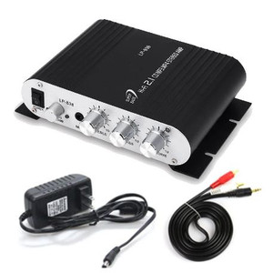 เครื่องขยายเสียงรถยนต์ดิจิตอล <span class=keywords><strong>LP</strong></span>-<span class=keywords><strong>838</strong></span> MINI Hi-Fi 2.1CH พร้อมซับวูฟเฟอร์ดิจิตอล สเตอริโอ เบส  เครื่องเล่นเสียง  พร้อมสายไฟ 12V3A และสายสัญญาณเสียง - Product Image 1
