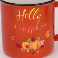 Tasse en céramique peinte à la main Redeco, motif récolte d'automne, vente directe usine, jolies tasses en céramique, décoration de cuisine et de maison pour Thanksgiving et l'automne