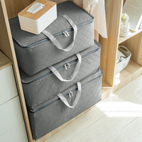 Organiseurs de vêtements pour armoire de chambre moderne, 3 tailles, avec poignées, sacs de rangement pliables grande capacité en tissu zippé