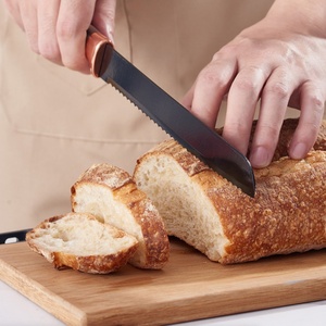 Ensemble de couteaux de chef en acier inoxydable en gros, revêtement antiadhésif, ensemble de couteaux de cuisine professionnels avec bloc à couteaux - Product Image 4