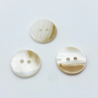 Botones Maruma Japoneses Importados Spotly, Botones Redondos de Concha Natural de Río de 2 Agujeros para Suéteres de Mujer