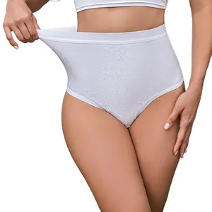 Ropa Interior Para Mujer Women's High Waisted Cotton Brief Ladies Soft Full Underwear Panties With Discount