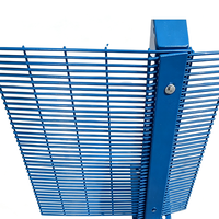 Clôture anti-escalade durable 358 Clear View avec base galvanisée et revêtement en poudre pour la sécurité des installations publiques