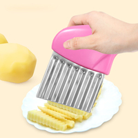 Trancheuse de pommes de terre en acier inoxydable coupe-bande couteau à vague coupe-légumes multifonctionnel Gadgets de cuisine