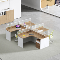 Espace de travail moderne 4 6 8 10 personnes Poste de travail Bureau Personnel Table Mobilier Cabine Bureau modulaire Poste de travail Partition