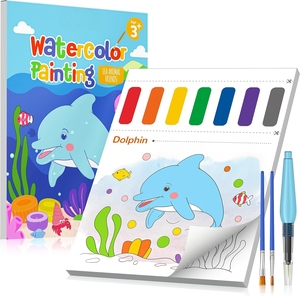 Livres de coloriage <span class=keywords><strong>à</strong></span> <span class=keywords><strong>l</strong></span>'eau pour tout-petits, animaux marins, livres de coloriage <span class=keywords><strong>à</strong></span> <span class=keywords><strong>l</strong></span>'<span class=keywords><strong>aquarelle</strong></span>, ensemble de livres de coloriage pour enfants, jouet d'activités - Product Image 1