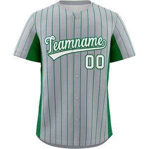 Camiseta de béisbol personalizada con rayas, unisex, manga corta, absorbe la humedad, estampado sublimado, nombre del equipo 00, ajuste regular - Product Image 1