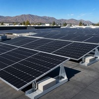 Système de montage solaire pour toit plat, acier revêtu de zinc, d'aluminium et de magnésium, support de ballast PV, stable et durable