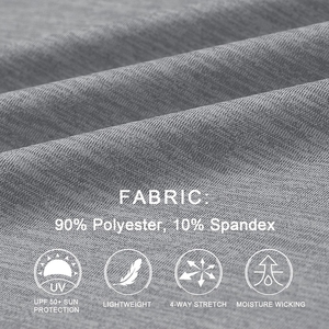 เสื้อวิ่งสวมหัวมีซิปสี่ส่วนของผู้ชายเสื้อกีฬาแขนยาว UPF 50 + เสื้อผ้าป้องกันแสงแดด - Product Image 5