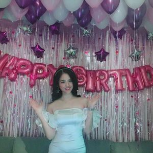 ผ้าม่านติดหลังปาร์ตี้สละโสดตกแต่งวันครบรอบแต่งงานวันเกิดสำหรับผู้ใหญ่ม่านฟอยล์ประดับดิ้นสีทองแวววาว - Product Image 3