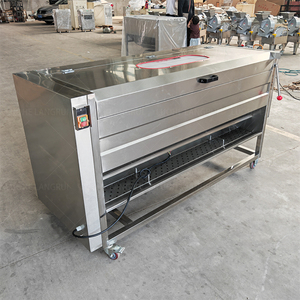 Máquina de rodillos de cepillo para limpiar y pelar eléctricamente patatas, batatas y cebollas - Product Image 2
