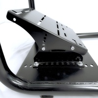 Cockpit de simulation de course Deluxon X02 haute performance, personnalisable, avec supports de volant multi-trous en acier et pédales universelles