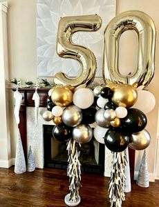 Ballons Chiffres Gonflables de 40 Pouces Rose Bébé, Bleu, Vert Olive pour Fête d'Anniversaire, Décorations en Aluminium - Product Image 5