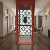 Porte de palier d'ascenseur manuelle pour villa, panneau de verre, silencieuse, fluide, fiable, pièces d'ascenseur à usage domestique