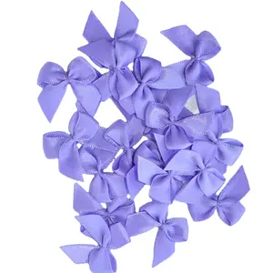 Gordon Ribbons Purple Mini Satin Bow Flower For Gift Decoration Bra Garment Accessory