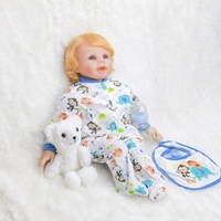 Muñeca Reborn realista de silicona suave para niños, juguete realista de 22 pulgadas