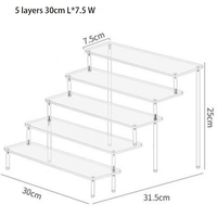 Support d'affichage à 3 niveaux en acrylique transparent personnalisé, présentoir en plexiglas PMMA à étages