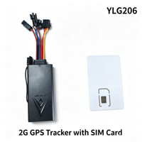 Traceur GPS intelligent 2G pour flotte d'entreprise YLG206 avec contrôle moteur à distance et sirène, et carte SIM mondiale