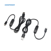 Câble USB 2.0 mâle à mâle C 1m, avec interrupteur marche/arrêt, de type c