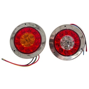 อะไหล่ระบบไฟรถบรรทุกคุณภาพสูง ไฟท้ายรถพ่วง LED ทรงกลม สีแดง เหลือง ขาว ขนาด 13ซม.*13ซม.*2.3ซม. ใช้ได้กับรถทั่วไป แรงดันไฟฟ้า 24V - Product Image 2