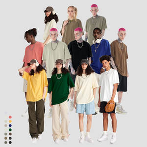 Camisetas de peso pesado imprimibles personalizadas al por mayor 100% algodón de alta calidad en blanco camisetas de gran tamaño para hombre - Product Image 3