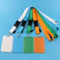 Porte-cartes de personnel de campus d'étiquette de nom d'identification avec des lanières de polyester