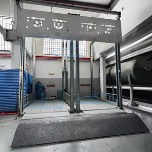 Elevador de coche de acero de 4 postes aprobado por la CE Cilindro hidráulico Modo de conducción Mesa de transferencia de piso a piso para reparación de automóviles - Product Image 1