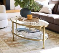 Table basse moderne en bois de luxe léger avec plateau en verre, design extensible pour appartement et mobilier de maison