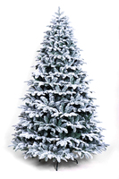 Nouvel arbre de Noël artificiel en PVC de haute qualité, extérieur, vert avec bordure blanche scintillante, design élégant, Arbol De Navidad