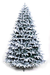 ต้นคริสต์มาสพีวีซีคุณภาพสูงแบบใหม่ สีเขียวสำหรับภายนอก พร้อมขอบสี<span class=keywords><strong>ขา</strong></span>วประกายวิบวับ ดีไซน์หรูหรา อาร์โบล เด นาวิดัด - Product Image 6