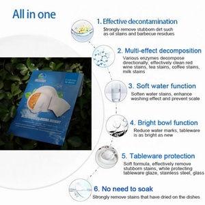 SINOLEKA Umweltfreundliche Frische-Zitronen Feste Protease-Enzym Geschirrspülertabs für 32 Waschladungen All-in-One - Product Image 2